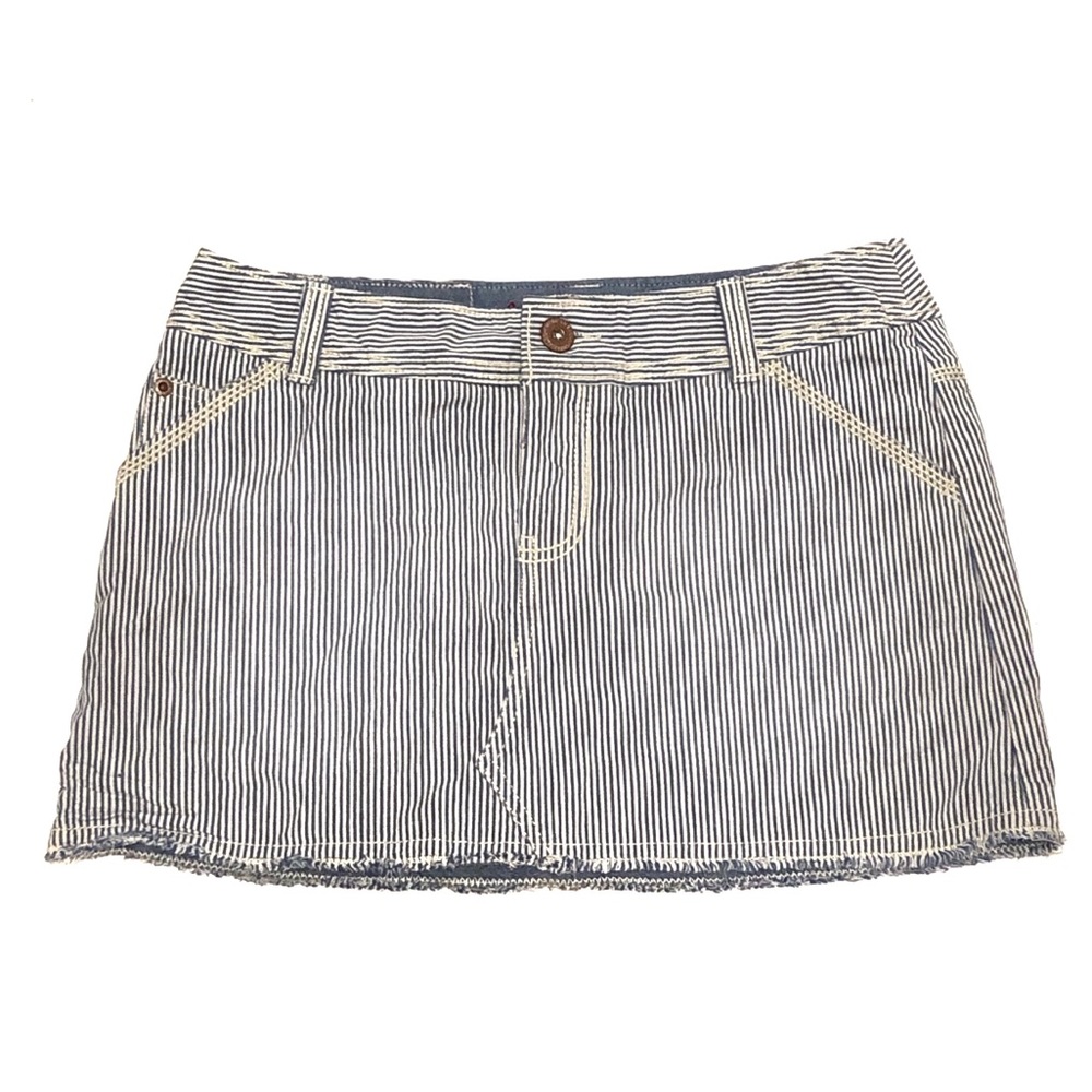 NWT American Eagle Outfitters Railroad Strip Denim Mini Skirt